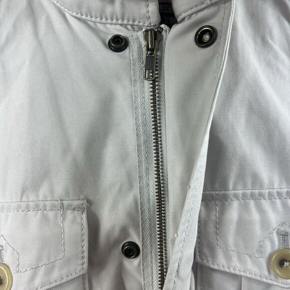 Banana Republic Tan Utility Jacket Size XS Zip Up Hide Away Hood - Picture 5 of 16